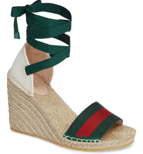 gucci wedges green|Gucci wedge boots.